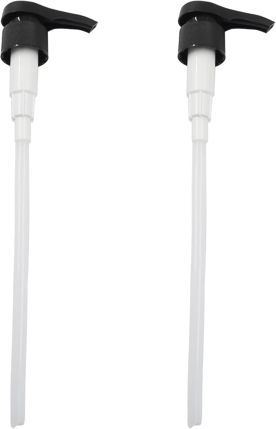 Bonsicoky Shampoo Pump Dispenser, 2-Pack, Fits 1 Liter / 33.8 oz Bottles with 1-Inch Opening, White Pumps for Salon or Home Use（White）