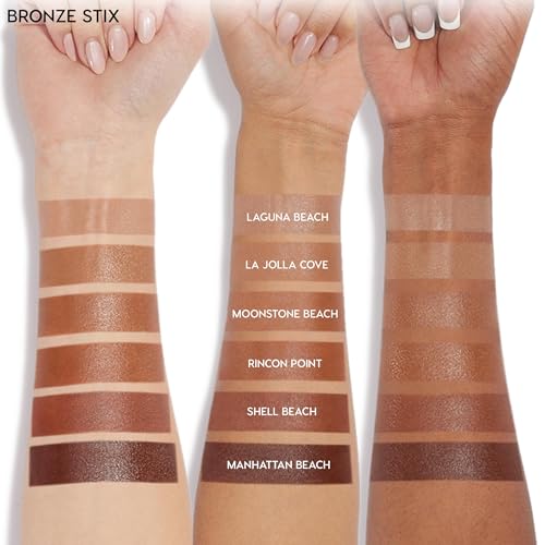 Cream Bronzer Stick - Blendable Cream Contour & Glowy Summer Makeup with a Natural, Matte Finish - Buildable Formula for Shimmer-Free, Sun-Kissed Warmth - Moonstone Beach