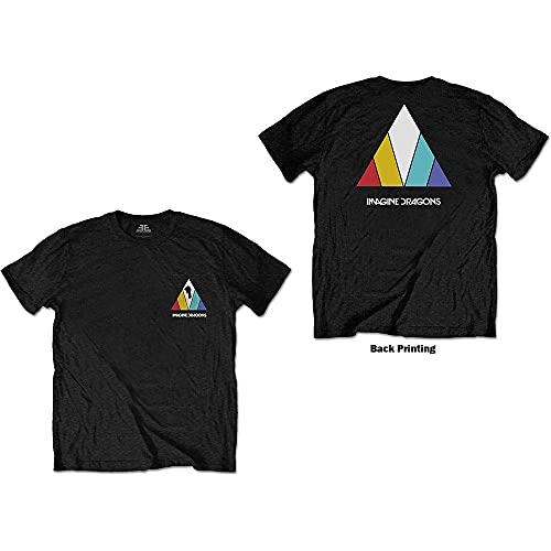 Imagine Dragons T-shirt unisexe noir avec logo Evolve (avec impression sur le dos), Noir , M