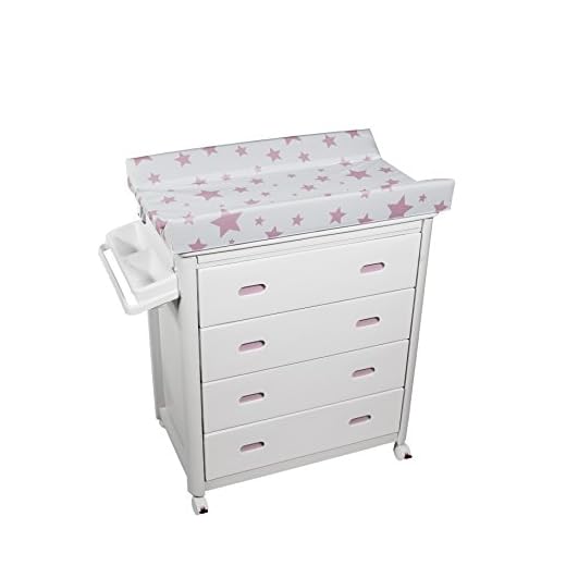 Plastimyr - Bañera cajones Blancos ESTRELLAS Rosa