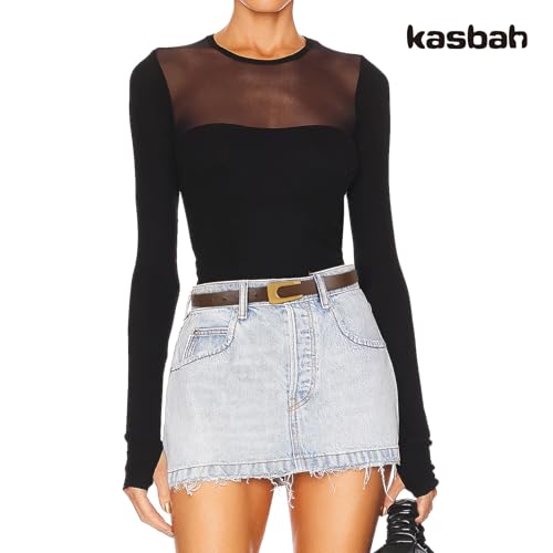 KASBAH Women's Reversible Belts Skinny Faux Leather Belt for Jeans Dresses Trendy Thin Waist Belt with Gold Buckle,0.9" Width4