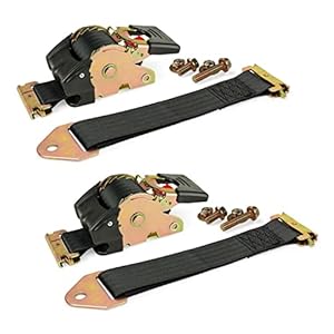 DC Cargo Mall 210RRET-2 Retractable Ratchet Straps (2 Pack)