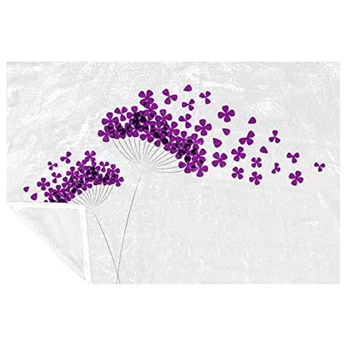 Couverture douce pissenlit lilas 150x100 cm pour lit et canapé - 2