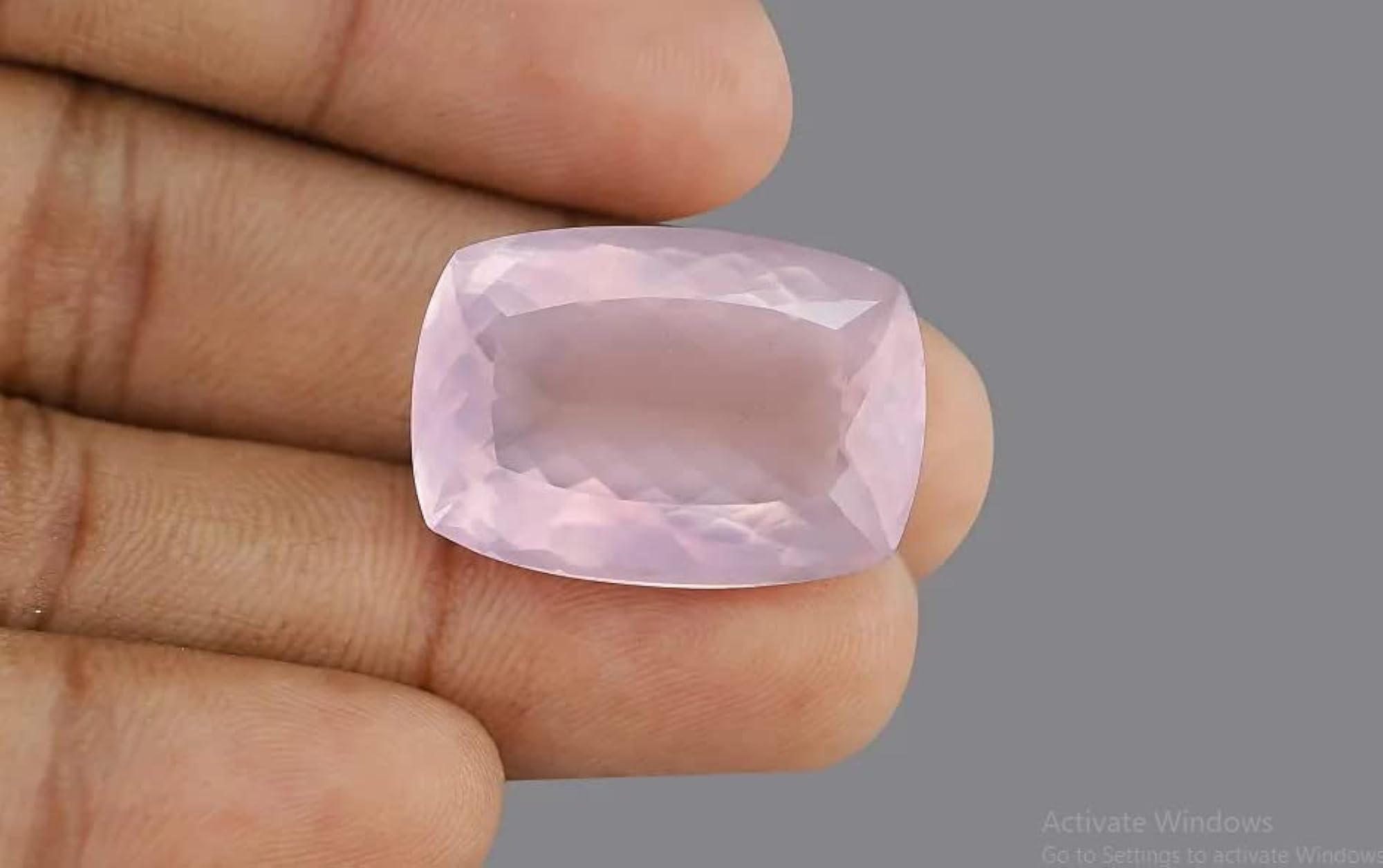 Pink Rose Quartz Crystal Stone 12.15 Carat Certified