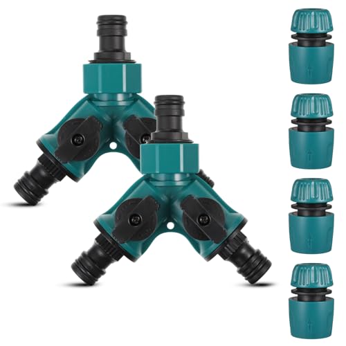 uinnossvc Distribuidor de 2 vías para manguera de jardín