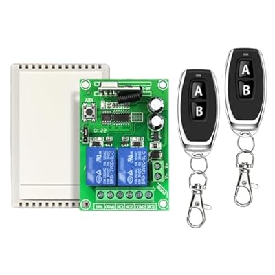Nicear Módulo controlador RF con 2 controles remotos, interruptor inalámbrico de 433 Mhz, interruptor de control remoto inalámbrico DC12 V 2 canales, distancia de control de 50 m | Ya disponible en tu tienda friki favorita! En mundofriki.es!