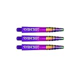 RED DRAGON Peter Wright Snakebite Nitrotech Kurze Violett Ionic Dart Stiele - 2 Sets pro Packung (insgesamt 6 Stiele)