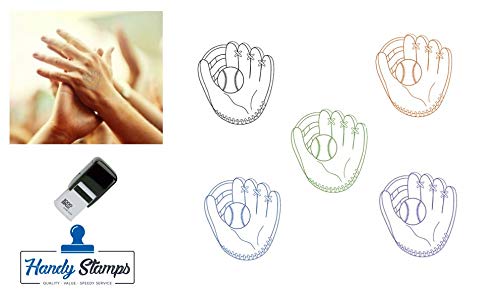 Baseball Glove Hand Stamp - Suitable for Festivals, Parties, Clubs, Special Events, Bars etc. (Blue)