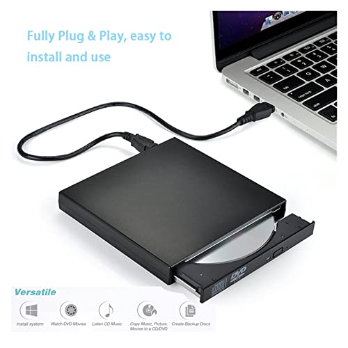 Lectora de DVD externa USB 2.0 plateada portátil miniatura 4