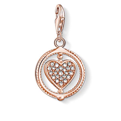 Thomas Sabo 32017783 Women's Charm 925 Silver 24 Zirconia, 2,6 x 1,5 cm, Sterling Silver Cubic Zirconia Sterling Silver zirconia Gold, Not applicable