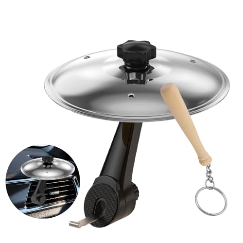 Car Cymbal Air Vent Mini Drum Crash Cymbal for Car Vent with Mini Drum Stick Keychain