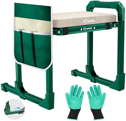Saker Garden Kneeler and Seat Foldable Gardening Stool with Exten...