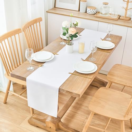 mylacerhome 2 Pack White Farmhouse Table Runner Coffee Table Runner by mylacerhome - Used condition - Image 2