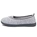 FootTech Women House Slippers Memory Foam Lightweight Anti-Skid Comfort Cotton Home Shoes Designed by (US7-8, Grey)