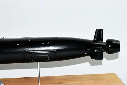 Miniatura 4 de USS Indiana (SSN-789) Modelo submarino, Marina de los EE. UU., Modelo a escala de 20 pulgadas, caoba, Virginia Class Block III