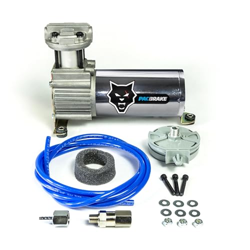 Pacbrake HP10142 Basic Air Compressor Kit | Includes Installation Hardware | Oil-less Design | Heavy-Duty Construction | 150 PSI Max Working Pressure | 33% Max Duty Cycle