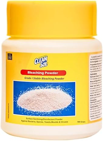 Cleansol Bleaching Powder for Disinfectant, Bathroom, Algae, Water Tank, Clothes and Outdoor Area Cleaning- 500 Gram