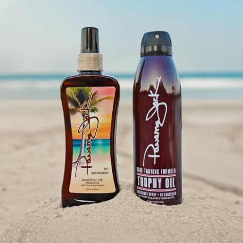 Panama Jack Trailblazer Set - Amplifier & Trophy Suntan Tanning Oil Spray SPF 0