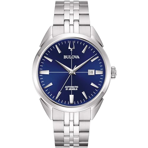 BULOVA Sutton Automatic Men's Watch, Blue 96B425, cassa in acciaio