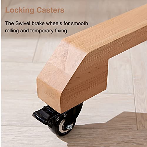 Soporte móvil de madera para TV, resistente y con ruedas miniatura 6