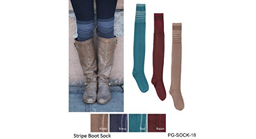Noelle Stripe Boot Sock