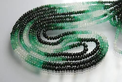 Pierre émeraude naturelle 3mm en fil de 15 pouces pour fabriquer un cadeau précieux