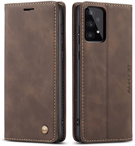 QLTYPRI Case for Samsung Galaxy A13 4G/5G/Galaxy A04S, Vintage PU Leather Wallet Case Card Slot Kickstand Magnetic Closure Shockproof Flip Folio Case Cover for Galaxy A04S/Galaxy A13 - Red