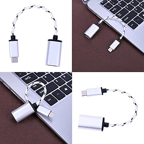 MARSPOWER USB C Male to USB Type A Female Adapter Cable Sync Data Hub OTG Function Converter Fast Charging Data Cable Cord - Silver