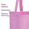 IMFAA Small (30x30+30) Cm 100% Cotton Canvas Reusable Tote Shopping/Kids Party Bags For Painting and Printing in Multi-Colours. (Pink, 1) #1
