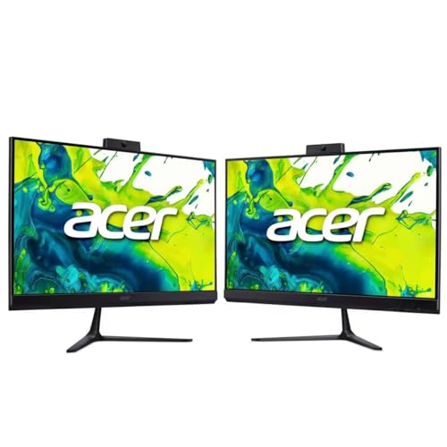 Image of acer Aspire 24 inch All-in-One Desktop Computer • 5-core Intel Core i3-1305U • 32GB RAM • 1TB SSD • Office 365 for The Web • HDMI + DisplayPort, Wi-Fi 6 • Wired Keyboard & Mouse • Windows 11