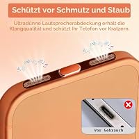 Mewneap USB C Staubschutz 10-teiliges Set, Anti-Verlust USB C Schutzkappe mit Lautsprecher-Gitter für Ladebuchse kompatibel mit iPhone 17 Pro/17/16 Pro/16/15 Pro/15 & USB C Handy, Nicht für Max – Ansicht 5
