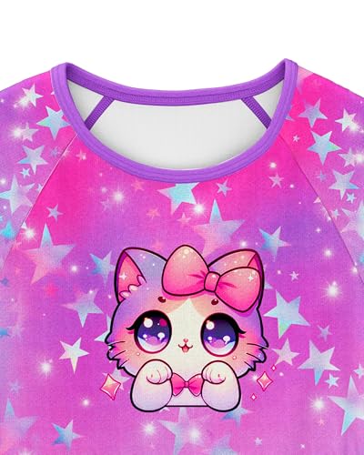 Image of LQSZ Matching Girls & Doll Pajamas Set for Toddler Girls Short Sleeves Cute Outfit Sleepwear