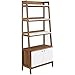 Amazon.com: Modway Bixby Bookshelf Display Case, 33 Inch, Walnut White ...