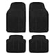 Gummimatten für Autos, zuschneidbar, 4-teiliges Set, Schwarz