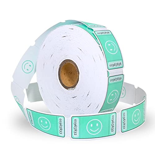 L Liked Smile Raffle Tickets Roll,Each Tickets 1''X2'', For Events, Entry, Class Reward, Fundraiser & Prizes 1000 Tickets/Single Rolls -Green #TOP27