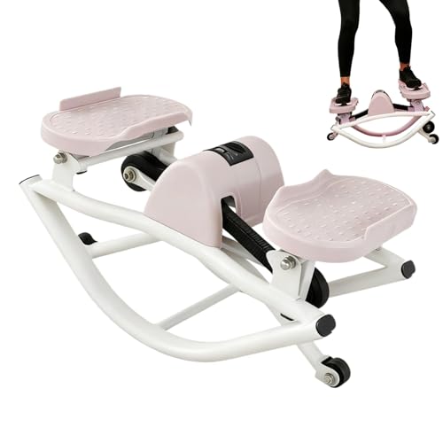 Stepper Fitness - Equipo compacto portátil de bajo nivel para el fortalecimiento muscular, máquina de entrenamiento para piernas y glúteos - para casa, gimnasio, oficina, dormitorio, apartamento