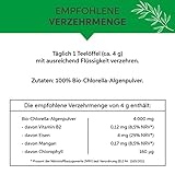Bio Chlorella Pulver 500g | Premium Rohkost-Qualität | 100% reines Algen-Pulver ohne Zusätze | Zellwand gebrochen Vegan
