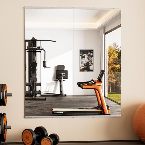 Keonjinn Home Gym Mirror, 56"x24"-2PCS, Frameless