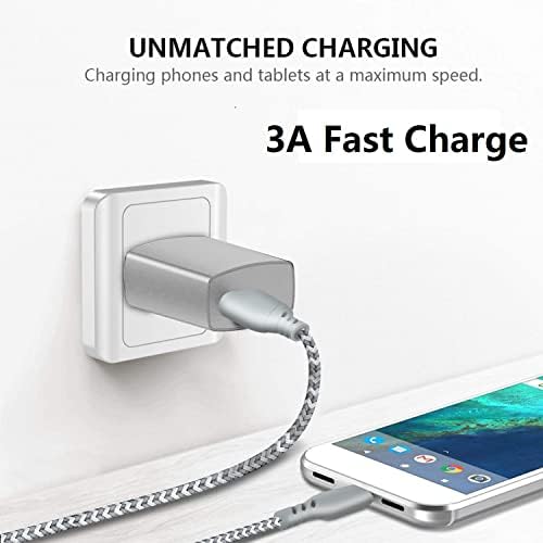 USB Type C Cable 2m,3A Charger Lead for Samsung A13 A53 A51 A71 5G A41 A52 A72 A50 A70 A31 A21S,S20 S21 Plus Ultra A40 A20E S10 S9 A42,Kindle Fire HD 8/8+ 2020/HD 10 2019,Fast Charge Charging