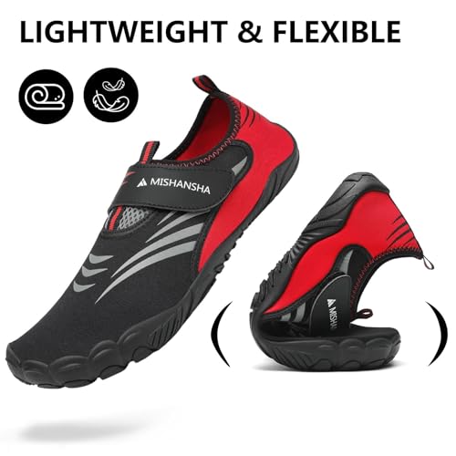 Image of Mishansha Womens Mens Water Swim Shoes Wide Toe Box Barefoot Shoes US Size 5.5-13.5 Women / 3-11.5 Men