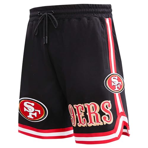 Pro Standard Mens NFL San Francisco 49Ers Classic Chenille Athletic Short Black XL