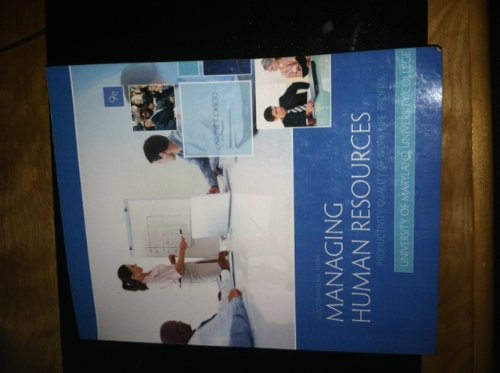Managing Human Resources 0077676858 Book Cover
