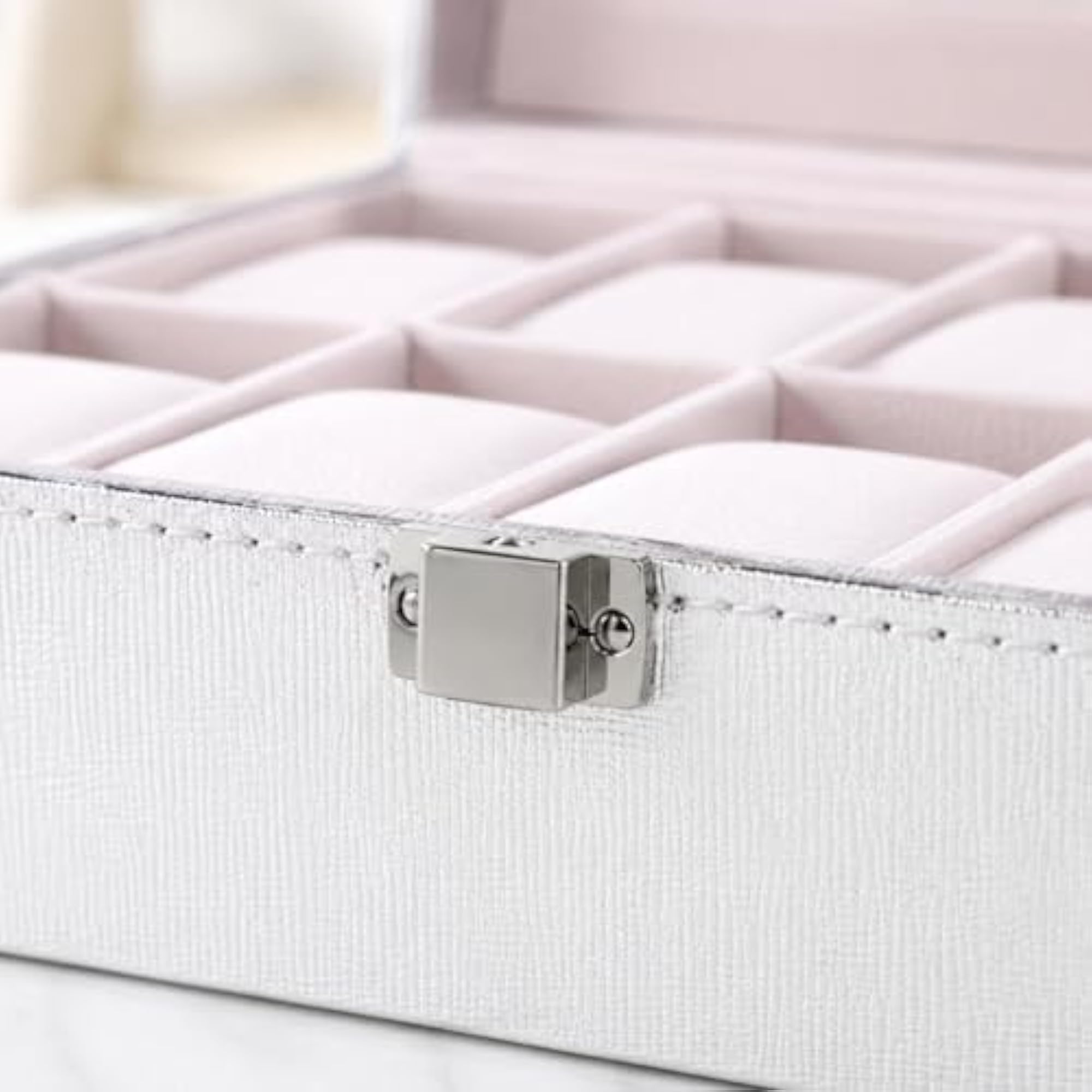 Padded Hard Shell Watch Box with Gold Finish