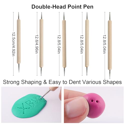 Miniatura 5 de Bafumiu Set De Herramientas Para Modelar De 25 Piezas, Kit De Cerámica Para Arcilla, Herramientas Para Arcilla Con Bolsa De Almacenaje, Kit De Cerámica Ideal Para Artistas Y Principiantes