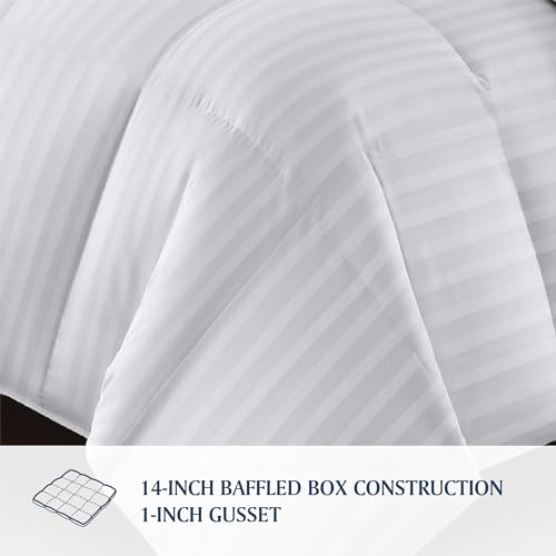 Blue Ridge Home Fashions 120003 500 Thread Count Damask Stripe (2 Cm) Duraloft Down Alternative Comforter thumb #1