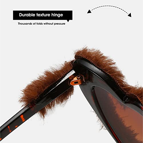 Lunettes de soleil cœur en peluche pour vos festivals de mode d'été