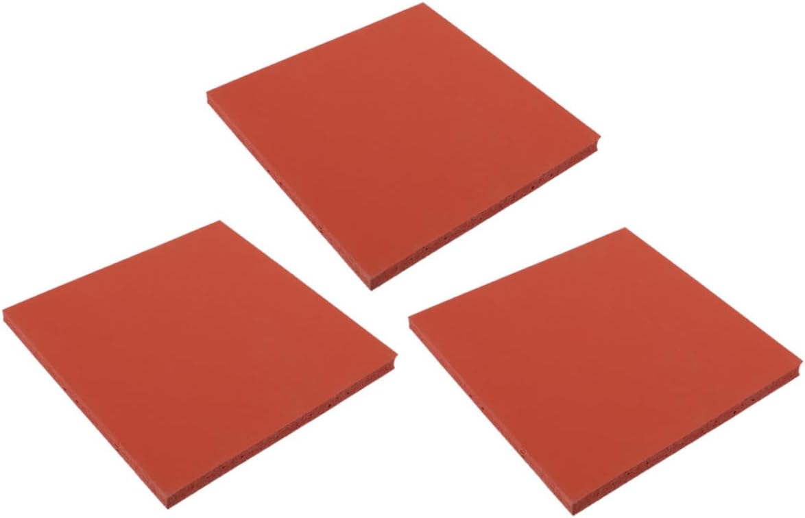 Heat Press Rubber Mat 3pcs Red High Temperature Shock Absorbing Pad