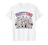Patriotic Presidents Party Time Rock On Fun USA Celebration T-Shirt