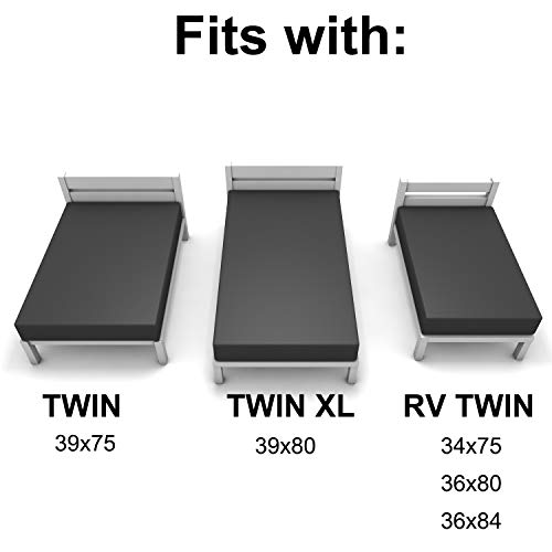 Twin Fitted Sheet Only - Jersey Knit & Ultra Soft, Non-Slip And Snug Fit For Twin/Single, Twin Xl Or Rv/Camper Twin Size Mattress (Deep: 5" To 16") - Light Gray #TOP4