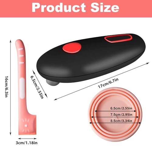 HAZARA Cans Opener, Electric One Touch Button Electric Can Openers, Smooth Edges for Safe Side Cutting Can-Opener Electric - Image 2